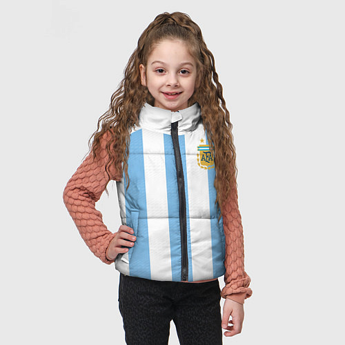 Детский жилет Сборная Аргентины ЧМ 2022 / 3D-Черный – фото 3