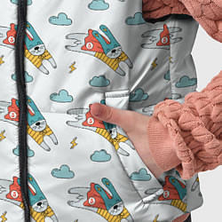 Детский жилет Супер-заяц, цвет: 3D-светло-серый — фото 2