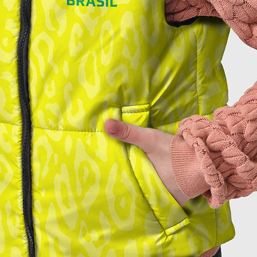Детский жилет Форма сборной Бразилии ЧМ 2022 / 3D-Светло-серый – фото 5