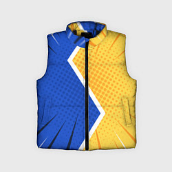 Детский жилет Желто-синяя молния, цвет: 3D-черный