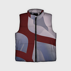Детский жилет Красные и розовые волнообразные пластины, цвет: 3D-черный
