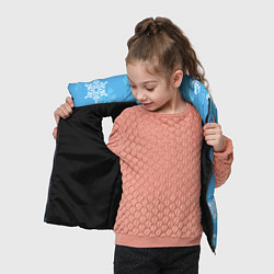 Детский жилет Голубой снегопад, цвет: 3D-черный — фото 2