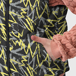 Детский жилет Кривые линии гранж, цвет: 3D-светло-серый — фото 2