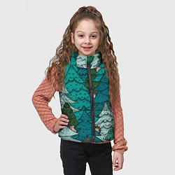 Детский жилет Ежи в еловом лесу, цвет: 3D-светло-серый — фото 2