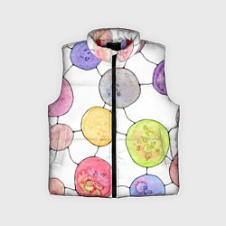 Детский жилет Акварельные круги, узор, цвет: 3D-красный