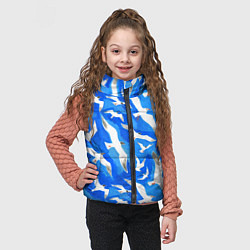 Детский жилет Летящие чайки в небе, цвет: 3D-черный — фото 2