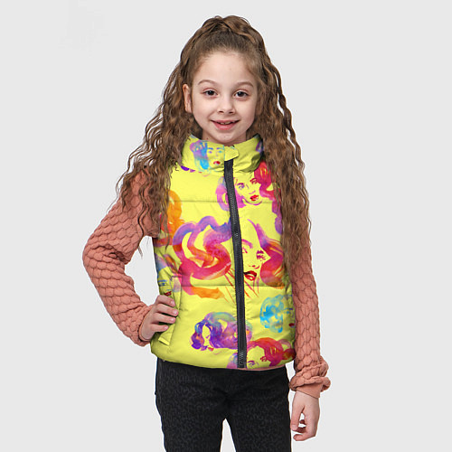 Детский жилет Радужные девушки / 3D-Красный – фото 3