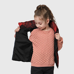 Детский жилет Полосы красные и чёрные, цвет: 3D-черный — фото 2