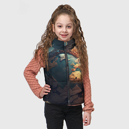 Детский жилет Чудесный мир и волшебный город / 3D-Черный – фото 3