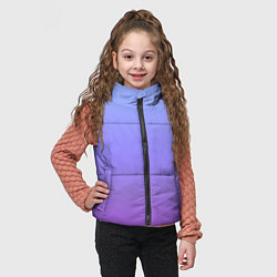 Детский жилет Фиолетовый градиент, цвет: 3D-красный — фото 2
