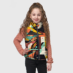 Детский жилет Авангардная геометрическая композиция, цвет: 3D-черный — фото 2