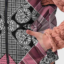 Детский жилет Геометрический розово-черный с белым узор, цвет: 3D-черный — фото 2