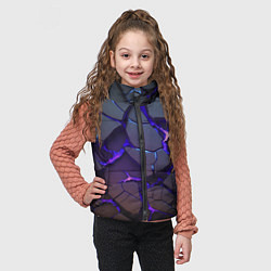 Детский жилет Светящаяся неоновая лава, цвет: 3D-светло-серый — фото 2