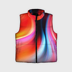 Детский жилет Радужные волны, цвет: 3D-красный