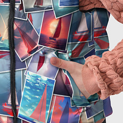 Детский жилет Корабли с алыми парусами: арт нейросети, цвет: 3D-красный — фото 2