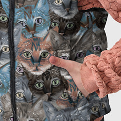 Детский жилет Паттерн с котиками, цвет: 3D-черный — фото 2