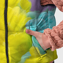 Детский жилет Абстрактные разноцветные объёмные дымы, цвет: 3D-красный — фото 2