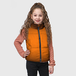 Детский жилет Кислотный оранжевый с градиентом, цвет: 3D-черный — фото 2