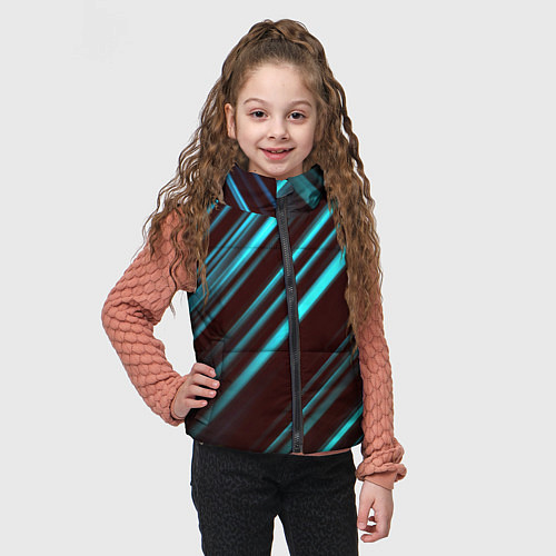 Детский жилет Stripes line neon color / 3D-Красный – фото 3