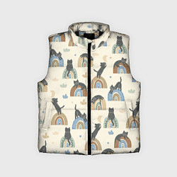 Детский жилет Котики на радуге - паттерн