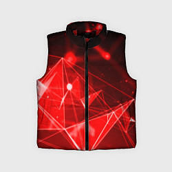 Детский жилет Абстрактные красные лучи, цвет: 3D-красный