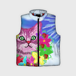 Детский жилет Розовый котик, цвет: 3D-красный