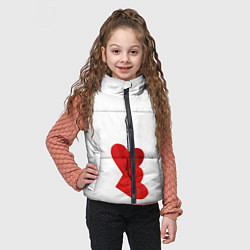 Детский жилет Сердца валентинки, цвет: 3D-красный — фото 2