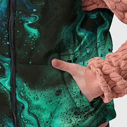 Детский жилет Черно-зеленые разводы краски, цвет: 3D-красный — фото 2