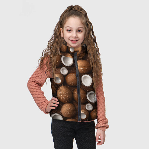 Детский жилет Сочная текстура из кокосов / 3D-Черный – фото 3