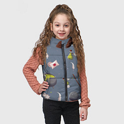 Детский жилет Паттерн с магическими принадлежностями, цвет: 3D-черный — фото 2