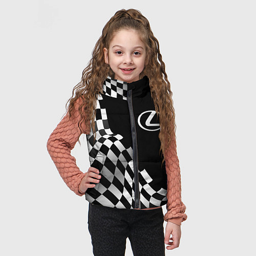 Детский жилет Lexus racing flag / 3D-Черный – фото 3