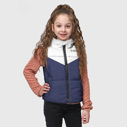 Детский жилет FIRM бело-синий / 3D-Черный – фото 3