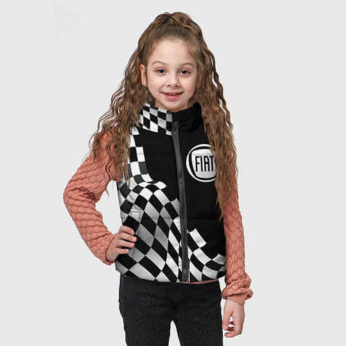 Детский жилет Fiat racing flag / 3D-Черный – фото 3