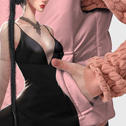 Детский жилет Girl in black dress - pink, цвет: 3D-светло-серый — фото 2