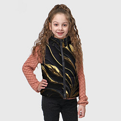 Детский жилет Золотой орнамент на черном, цвет: 3D-черный — фото 2