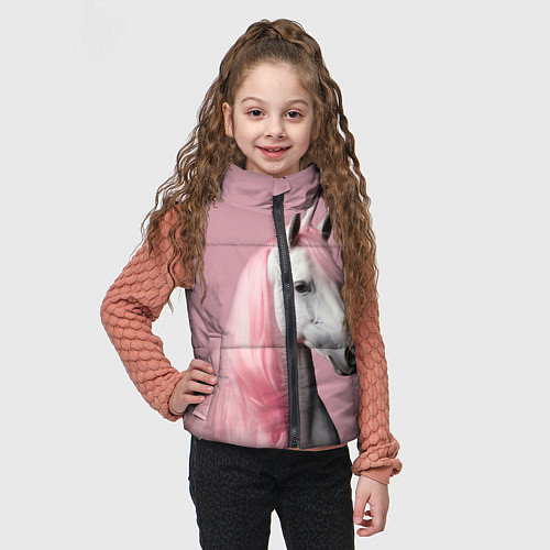 Детский жилет Единорог розовая грива / 3D-Черный – фото 3