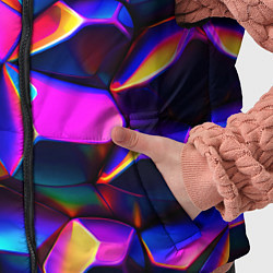 Детский жилет Бензиновые неоновые кристаллы, цвет: 3D-черный — фото 2