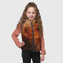 Детский жилет Оранжевый абстрактный дым, цвет: 3D-черный — фото 2