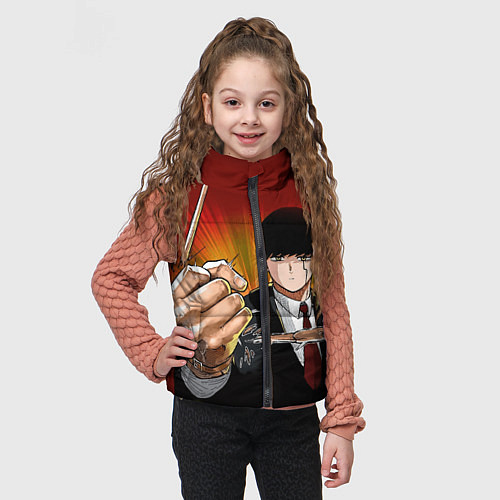 Детский жилет Магия и мускулы - Мэш ломает палочку / 3D-Черный – фото 3