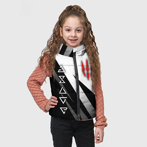 Детский жилет The witcher - знаки / 3D-Красный – фото 3