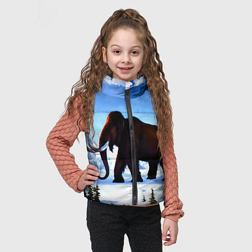 Детский жилет Мамонт ледникового периода / 3D-Черный – фото 3