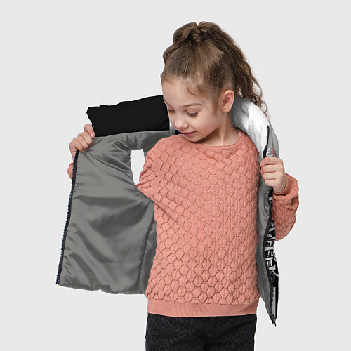 Детский жилет Boxing чёрно-белое / 3D-Светло-серый – фото 4