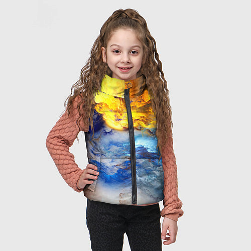 Детский жилет Сгущение туч / 3D-Черный – фото 3