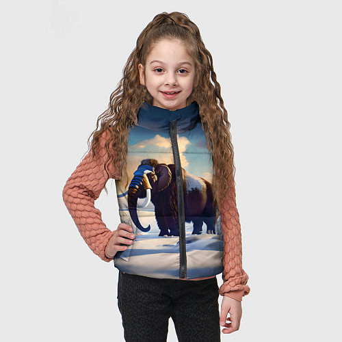 Детский жилет Шерстистый мамонт / 3D-Светло-серый – фото 3