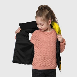 Детский жилет Evangelion - gold gradient: надпись, символ, цвет: 3D-черный — фото 2