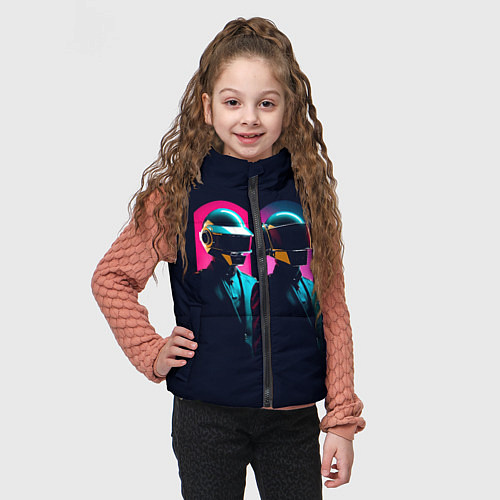 Детский жилет Daft Punk - One more time / 3D-Светло-серый – фото 3