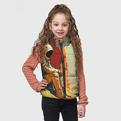 Детский жилет Одиночество в далёком космосе, цвет: 3D-красный — фото 2