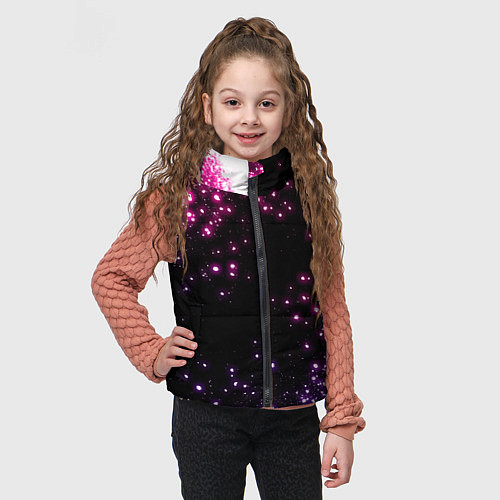 Детский жилет Неоновые звезды - neon / 3D-Красный – фото 3