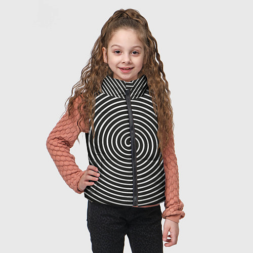 Детский жилет Оптическая иллюзия спираль / 3D-Черный – фото 3