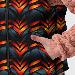 Детский жилет Orange abstract black, цвет: 3D-красный — фото 2